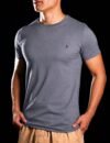 Camiseta Peruana Básica Tommy Hilfiger Cinza