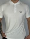 Gola Polo Piquet Emporio Armani Branco
