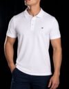 Gola Polo Piquet Tommy Hilfiger Branca