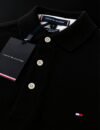 Gola Polo Piquet Tommy Hilfiger, detalhe da gola e da etiqueta