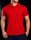 Gola Polo Piquet Tommy Hilfiger Vermelha